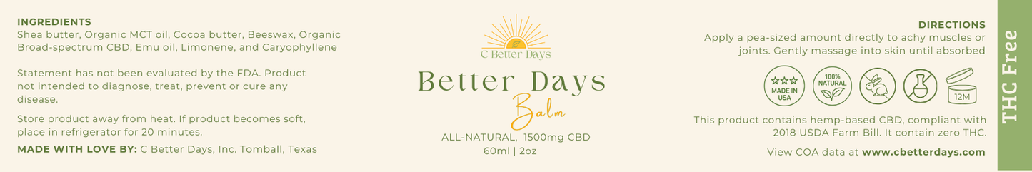 Better Days Balm